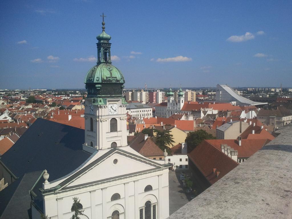 Blick vom Turm der Bischhofsburg auf die Kathedrale